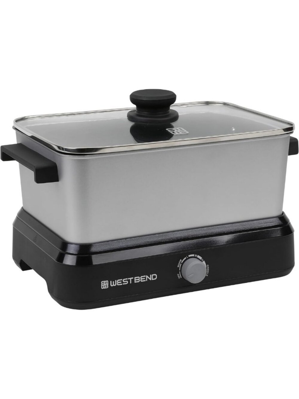 Large Capacity 5-Quart Slow Cooker with Non-Stick Pot & Travel Lid - Versatile
